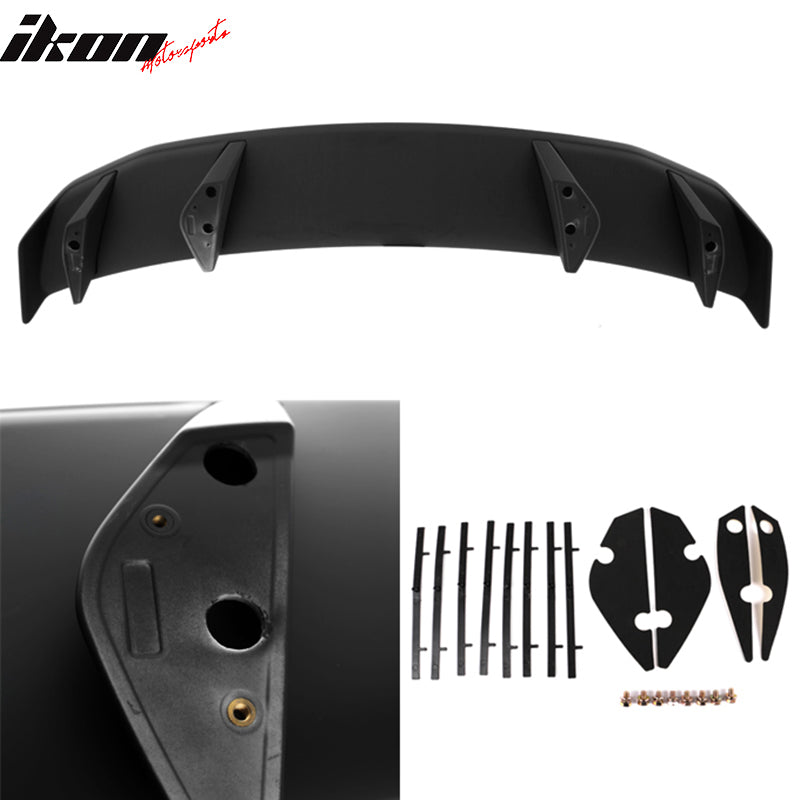 For 10-14 Ford Mustang LS Style Rear Trunk Spoiler Wing Matte Black ABS Tail Lip