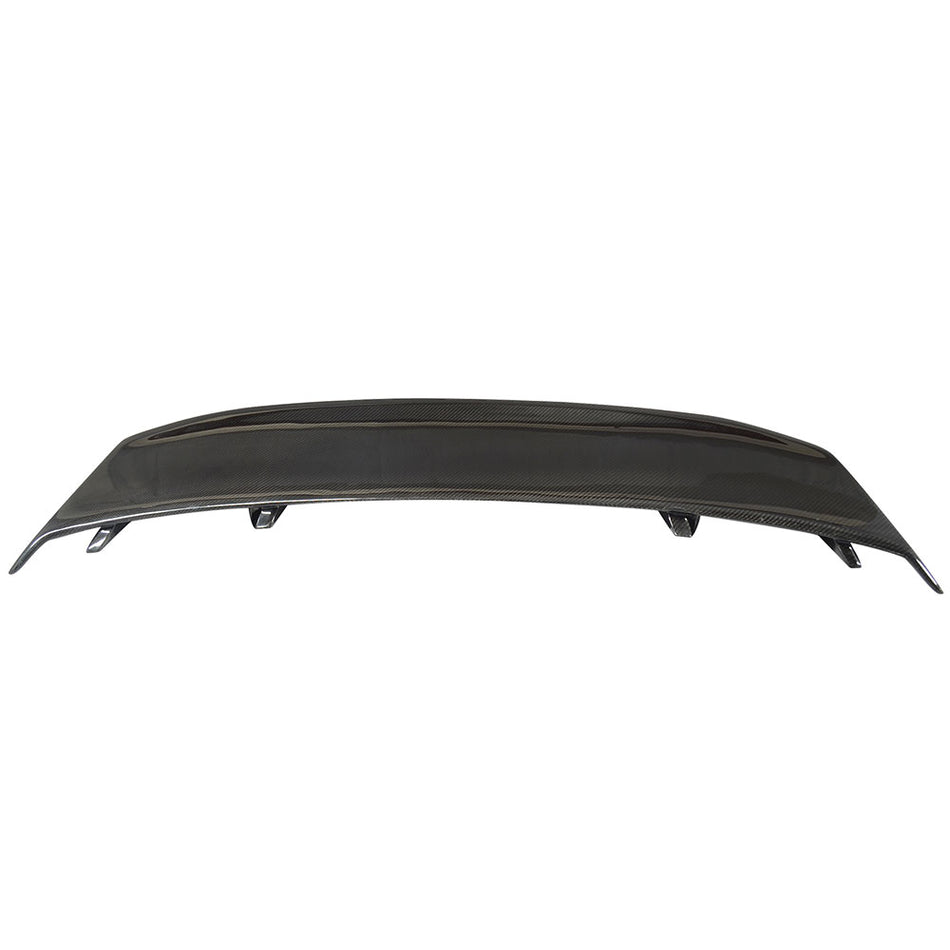 IKON MOTORSPORTS, Trunk Spoiler Compatible With 2010-2014 Ford Mustang , Matte Carbon Fiber LS Style Rear Spoiler Wing, 2011 2012 2013