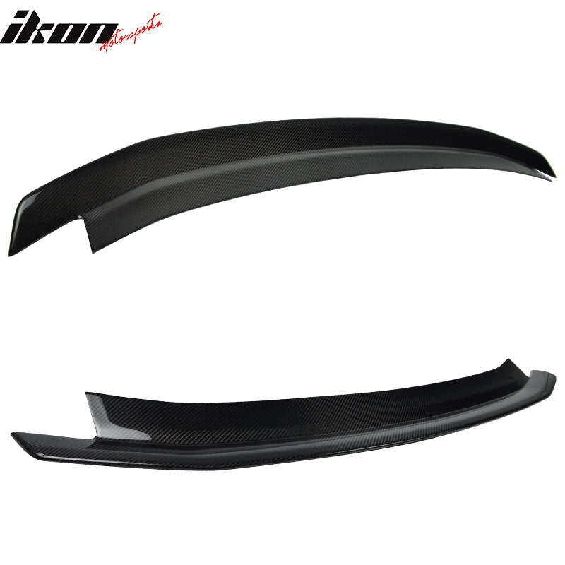 IKON MOTORSPORTS, Trunk Spoiler Compatible With 2010-2014 Ford Mustang , Matte Carbon Fiber Rear Spoiler Wing, 2011 2012 2013