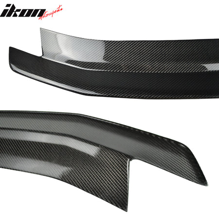 IKON MOTORSPORTS, Trunk Spoiler Compatible With 2010-2014 Ford Mustang , Matte Carbon Fiber Rear Spoiler Wing, 2011 2012 2013