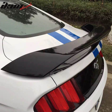 Fits 15-23 Ford Mustang GT350 GT350R Style Trunk Spoiler Gloss Black ABS