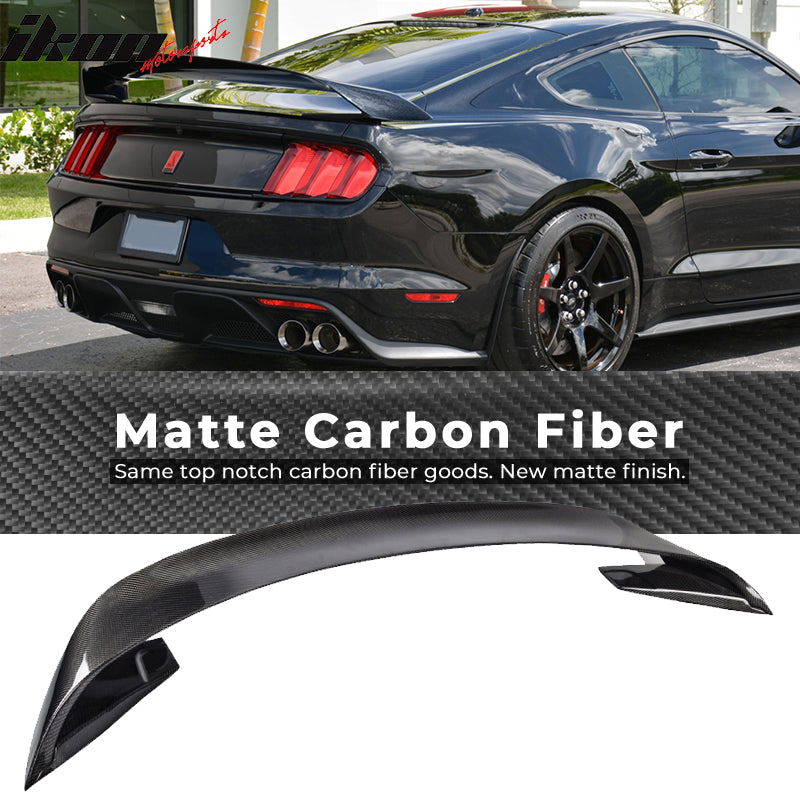 Fits 15-23 Ford Mustang GT350R Style Trunk Spoiler Carbon Fiber CF