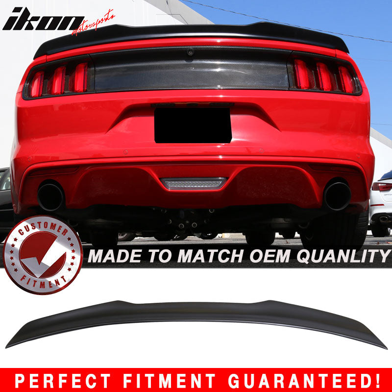 Fits 15-23 Ford Mustang Coupe H Style High Kick V Trunk Spoiler - ABS