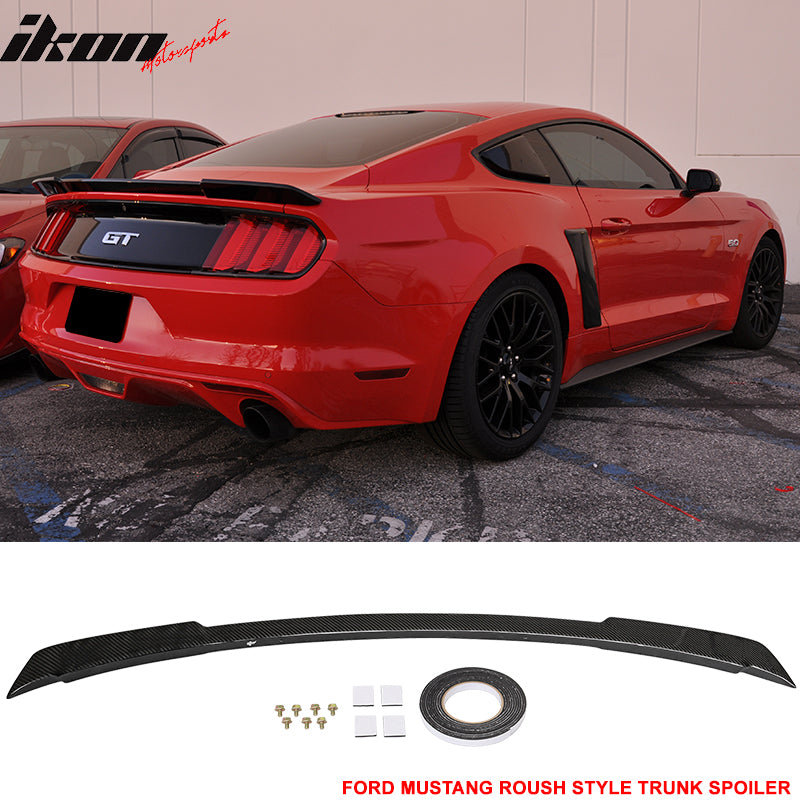 2015-2023 Ford Mustang Coupe R Style Carbon Fiber Rear Spoiler Wing