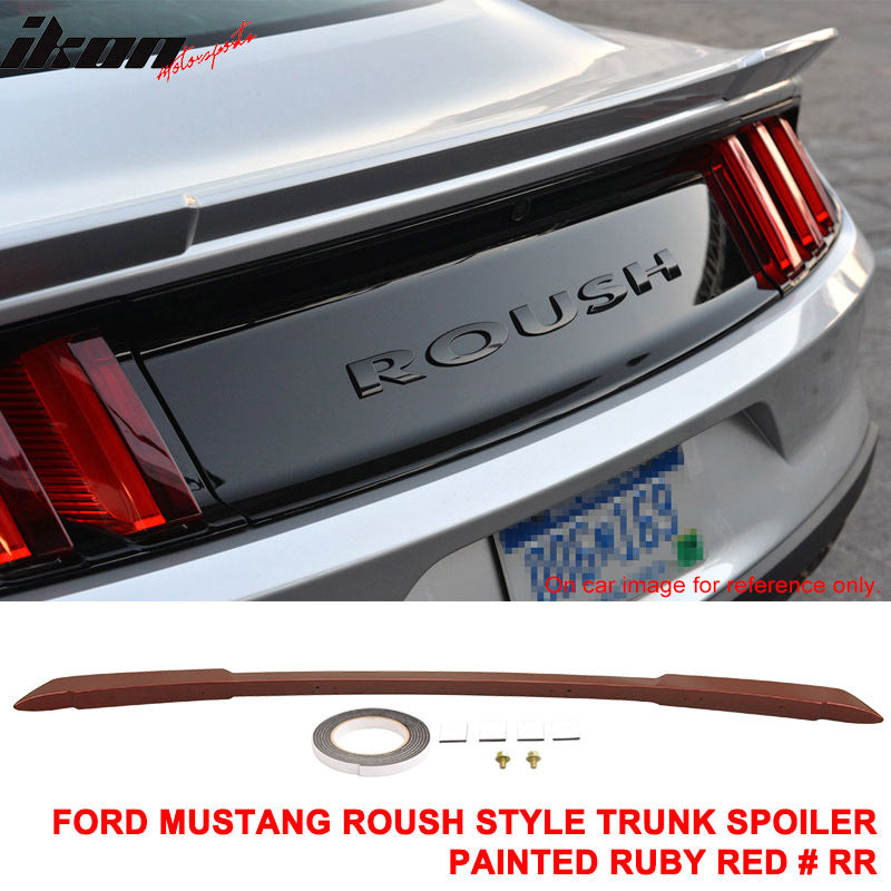 Fits 15-23 Ford Mustang Coupe Rear Spoiler Wing #RR-Ruby Red Metallic