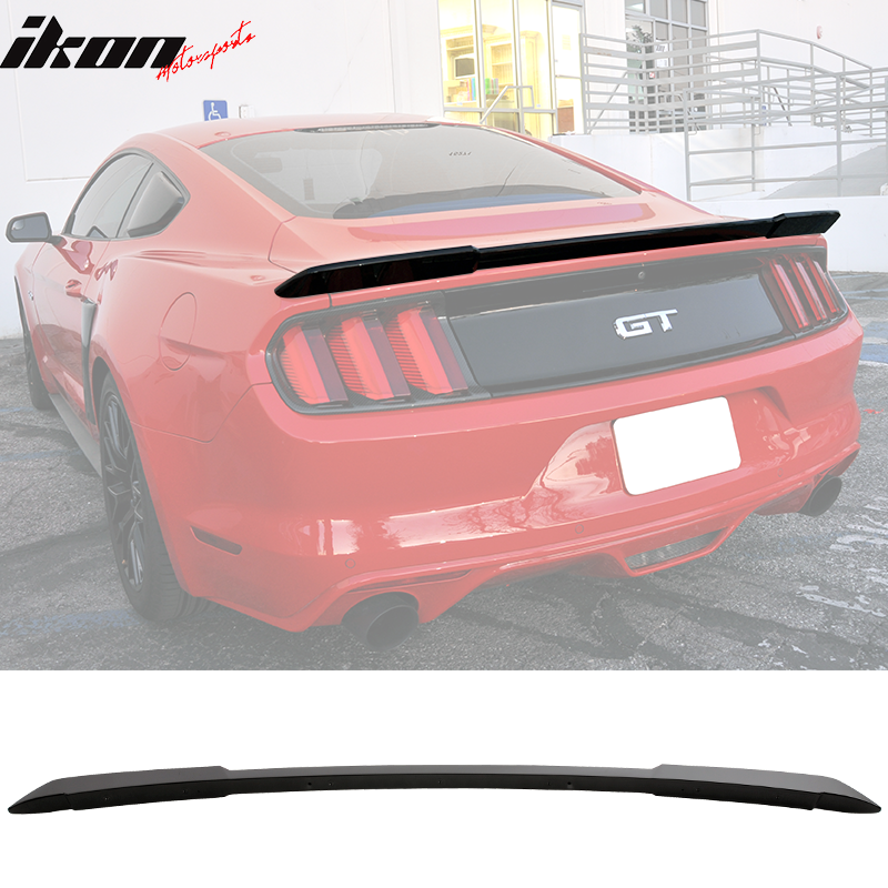 Fit 15-23 Ford Mustang Coupe Rear Spoiler Wing #UA - Ebony Black