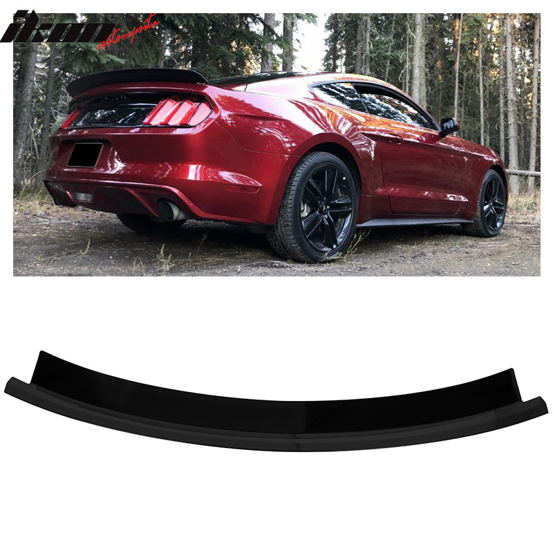 Fits 15-23 Ford Mustang Trunk Spoiler Wing Gloss Black ABS