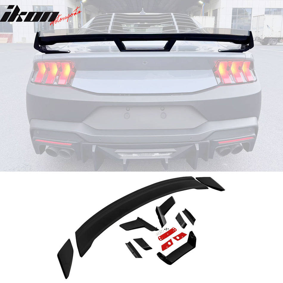 2024-2025 Ford Mustang Coupe Dark Horse Matte Black Trunk Spoiler ABS