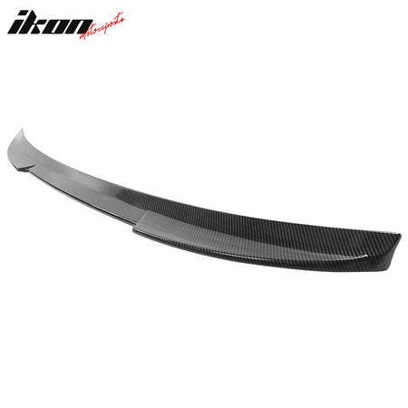 Fits 21-24 Ford Mustang Mach-E 4DR IKON Carbon Fiber Print MID Trunk Spoiler ABS