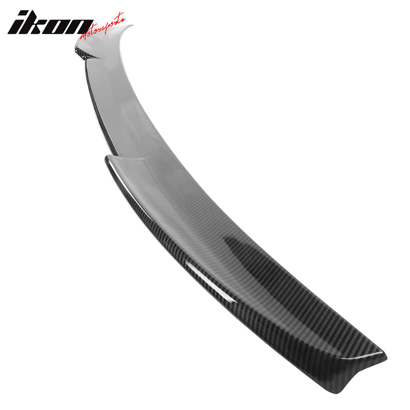 Fits 21-24 Ford Mustang Mach-E 4DR IKON Carbon Fiber Print MID Trunk Spoiler ABS