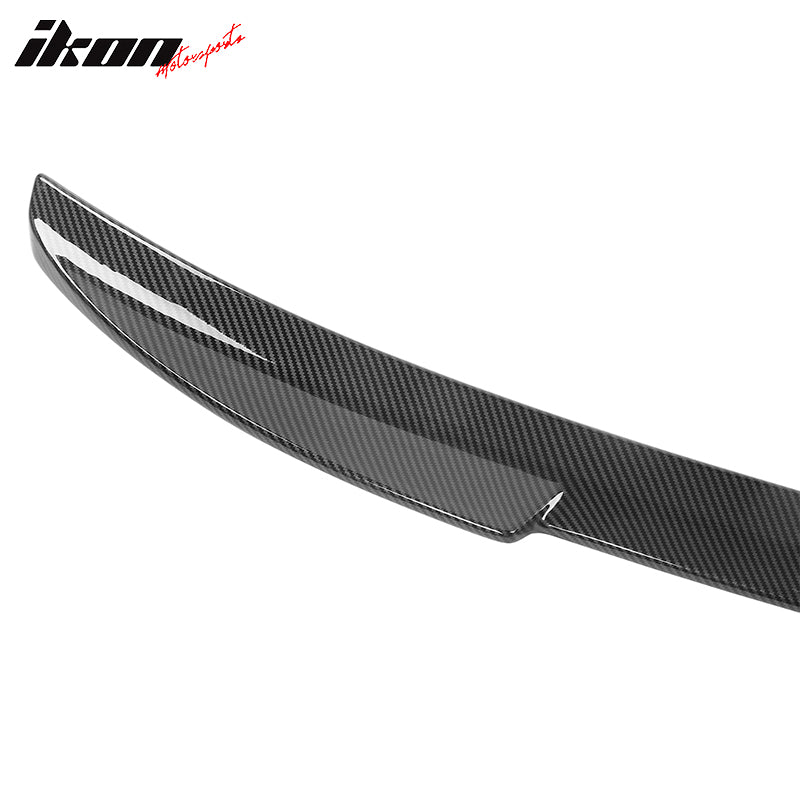 Fits 21-24 Ford Mustang Mach-E 4DR IKON Carbon Fiber Print MID Trunk Spoiler ABS