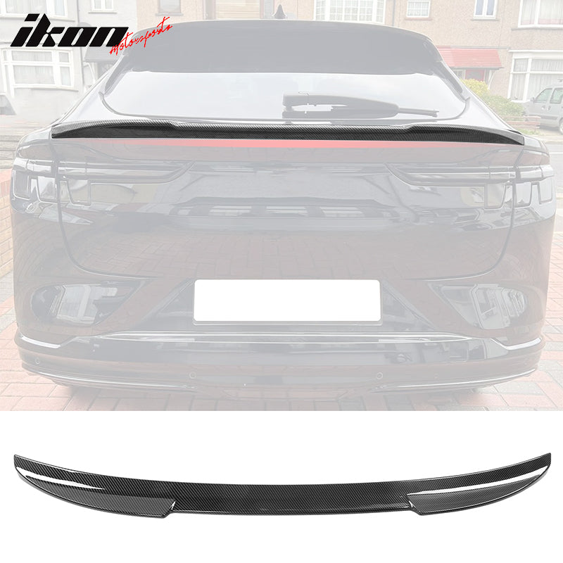 2021-2024 Ford Mustang Mach-E Carbon Fiber Print Rear Spoiler Wing ABS