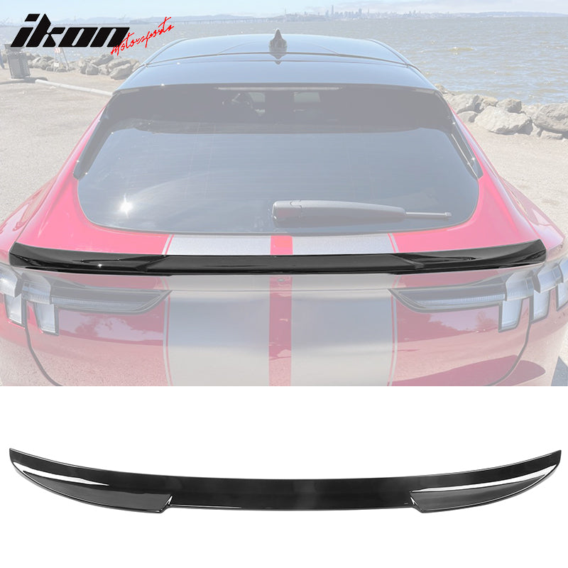 2021-2024 Ford Mustang Mach-E Gloss Black MID Rear Spoiler Wing ABS