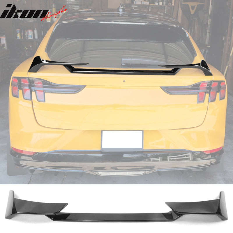 2021-2024 Ford Mustang Mach-E Gloss Black MID Rear Spoiler Wing ABS