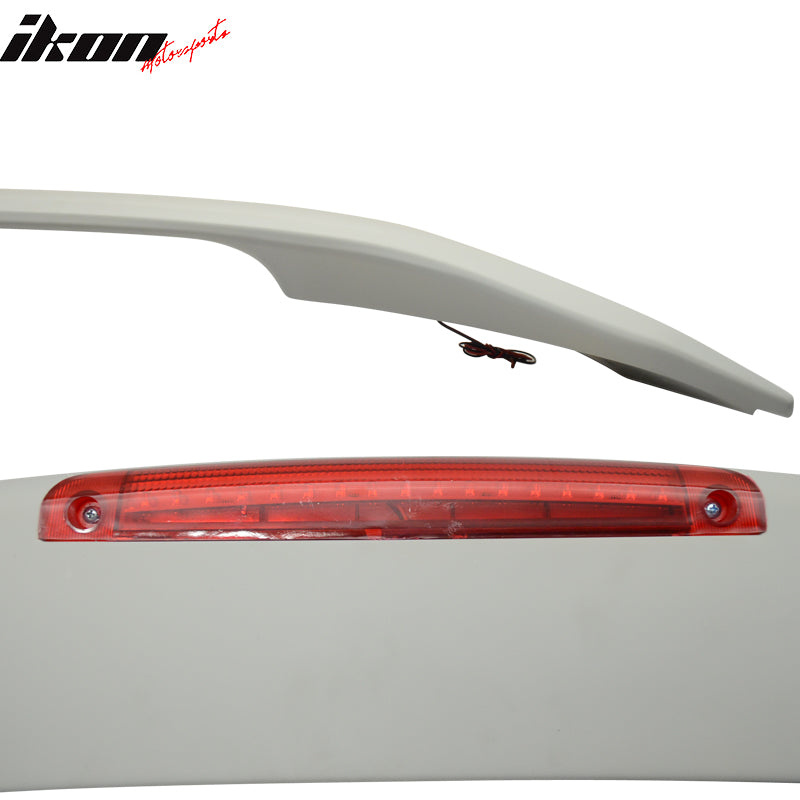 Fits 13-16 Honda Accord Sedan OE Factory Matte Black Trunk Spoiler & LED Light