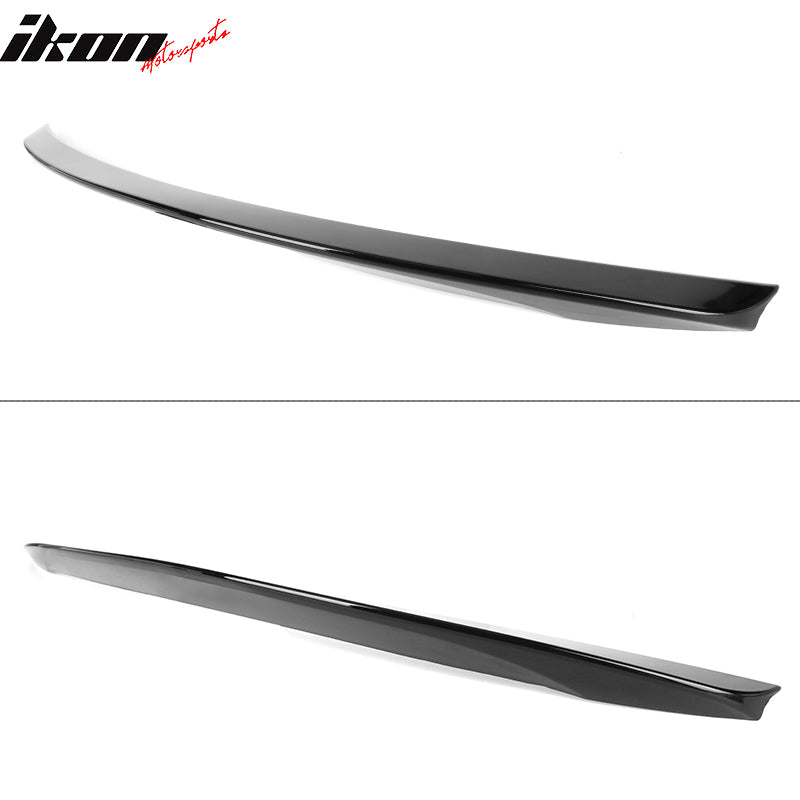 IKON MOTORSPORTS, Trunk Spoiler Compatible With 2018-2022 Honda Accord 4-Door Sedan, V3 Style Painted Glossy Black Primer ABS Rear Tail Wing Boot Lid