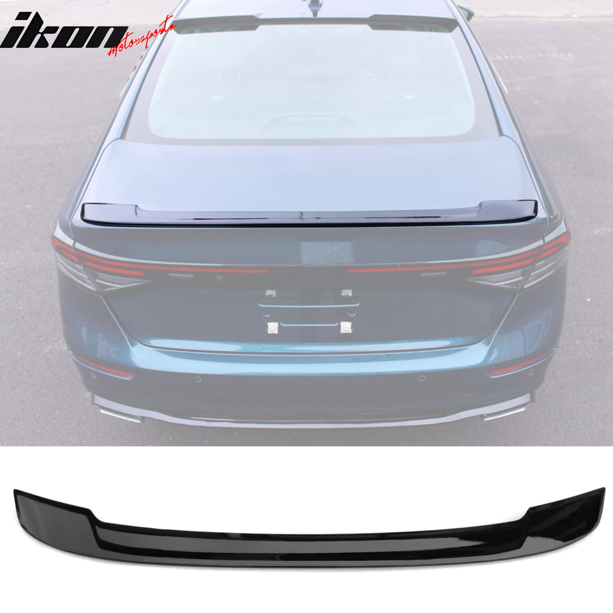 Fits 23-24 Honda Accord 11th OE Style Rear Trunk Spoiler Wing Black ABS