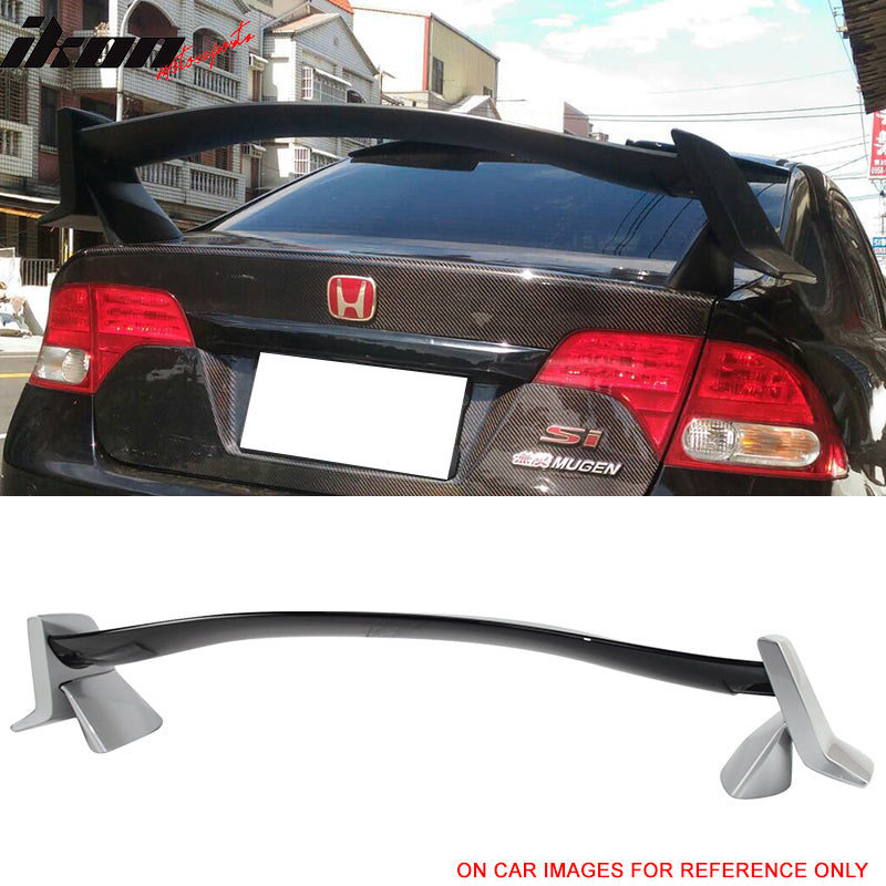 Compatible With 06-11 Honda Civic 8th FD1 FD2 Sedan 4Dr Gen X TR ABS Trunk Spoiler