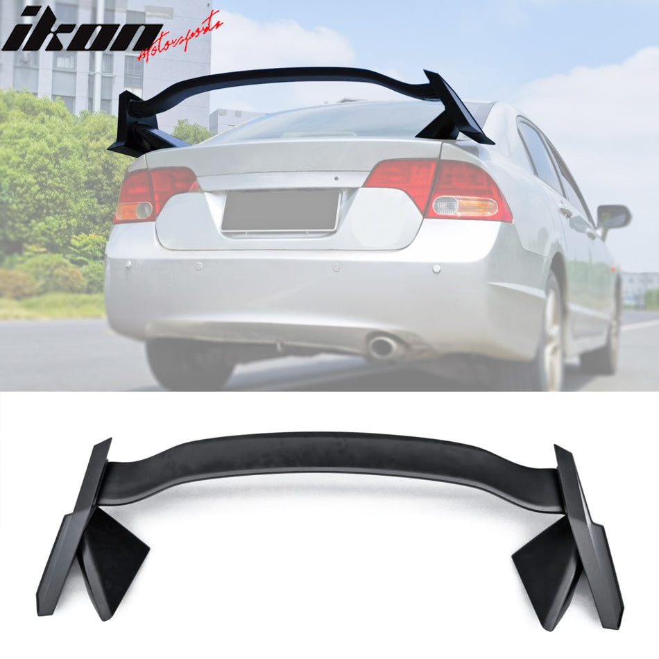 2006-2011 Honda Civic Type R Matte Black Rear Trunk Spoiler Lip ABS