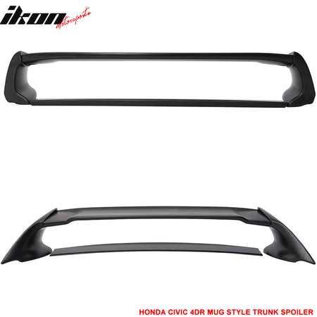 Fits 06-11 Honda Civic Sedan Mugen Style Rear Trunk Spoiler Wing ABS Unpainted