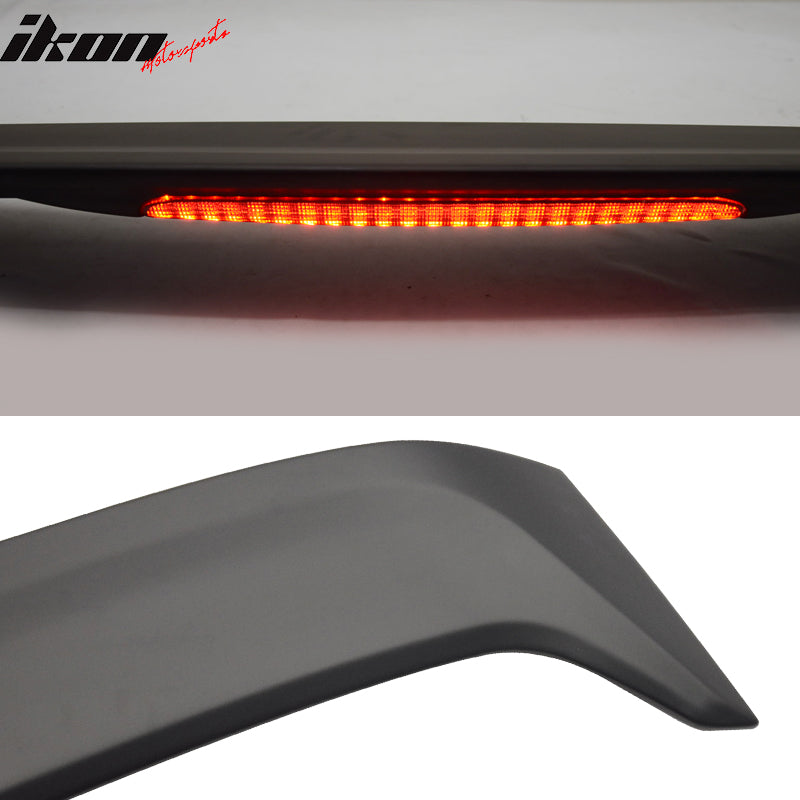 Fits 06-11 Honda Civic Sedan OE Factory Painted Matte Black Trunk Spoiler & LED