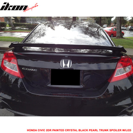 12-15 Civic 9Th Coupe Trunk Spoiler LED Brake