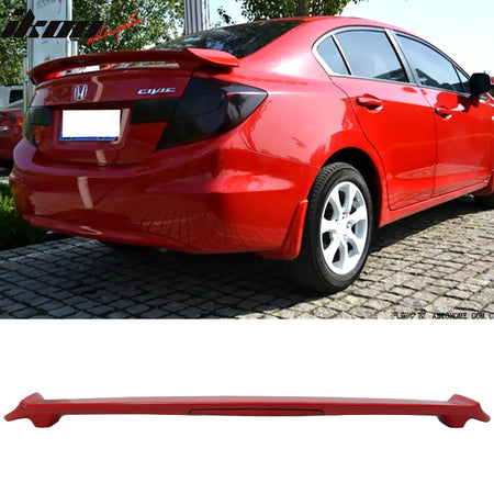 12-15 Civic 9Th Sedan Trunk Spoiler LED Brake