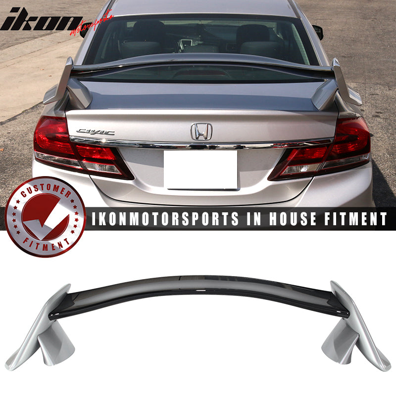 Compatible With 12-15 Honda Civic 9th Gen FB Sedan 4Dr Gen X TR Trunk ABS Spoiler