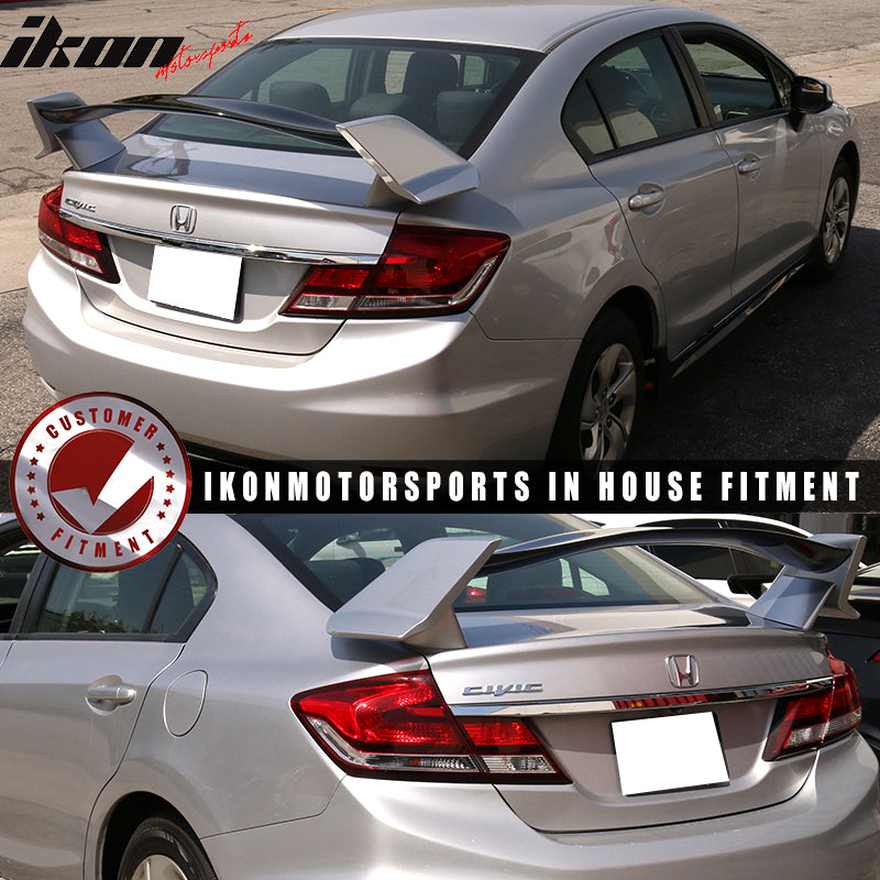 12-15 Honda Civic 9th Gen FB Sedan 4Dr Gen X Type R Trunk ABS Spoiler