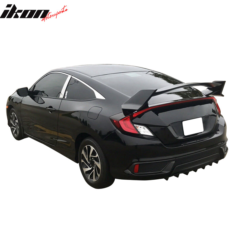 16-20 Honda Civic 10th X Coupe 2Dr Type-R Trunk Spoiler - ABS