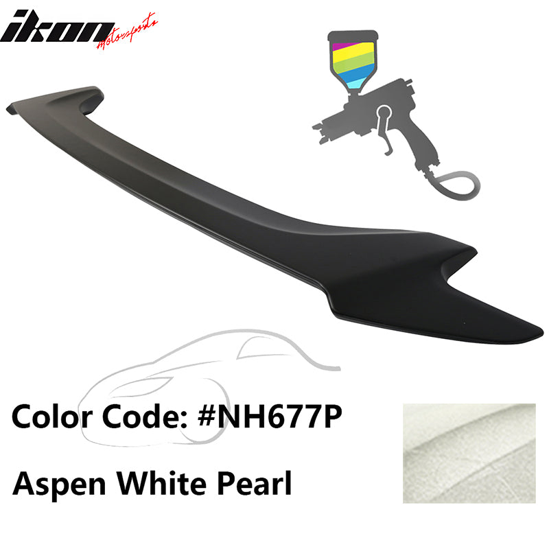 2016-2020 Honda Civic OE #NH677P Aspen White Pearl Trunk Spoiler ABS