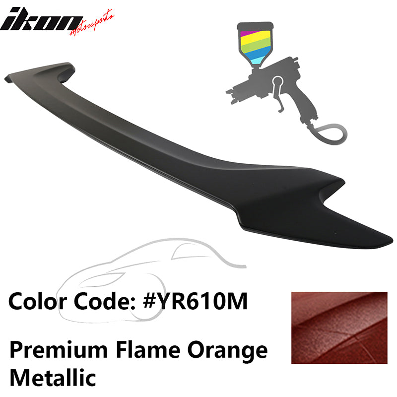 2016-2020 Honda Civic #YR610M Premium Flame Orange Trunk Spoiler ABS