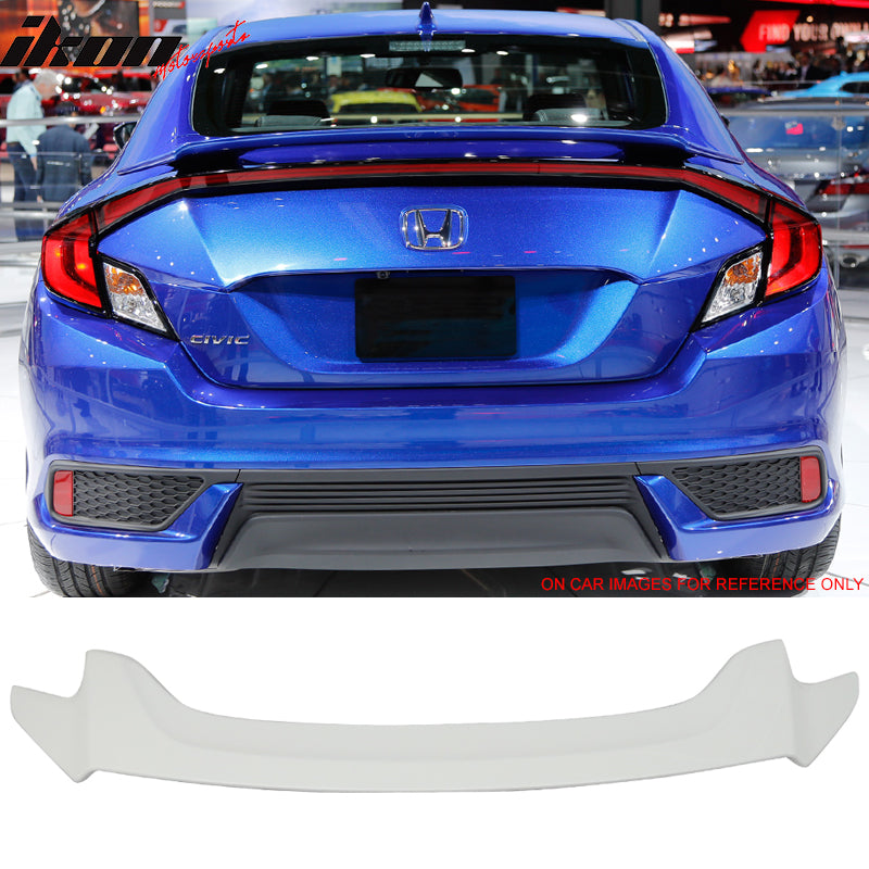 16-20 Honda Civic X 10th GEN 2Dr Coupe OE Factory Style Trunk Spoiler - ABS