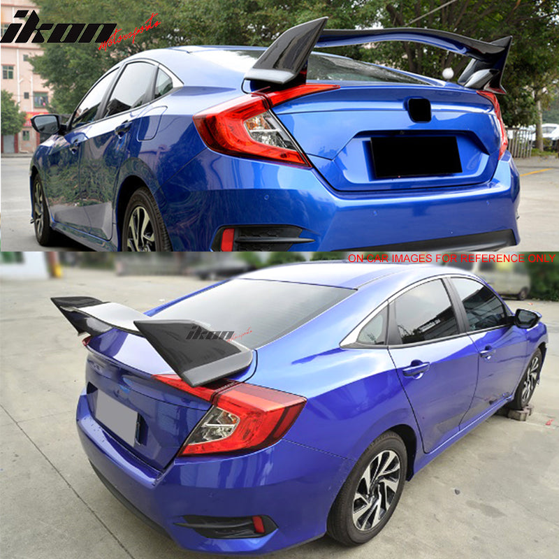 16-21 Honda Civic 10th X Sedan 4Dr Type-R ABS Unpainted Trunk Spoiler