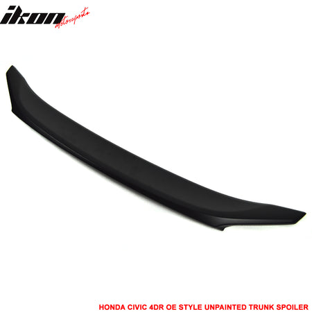 Fits 16-21 Honda Civic 10th Gen Sedan 4Dr OE Trunk Spoiler + IKON Roof Spoiler