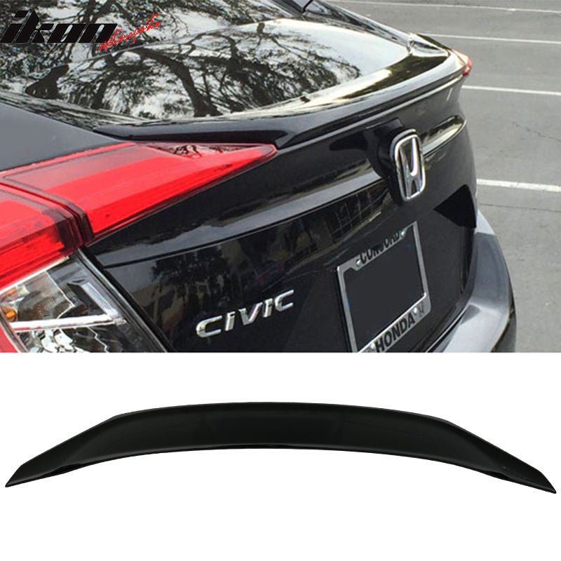 16-21 Honda Civic Sedan Rear Spoiler Wing Crystal Black Pearl # NH731P