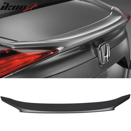 Fits 16-21 Civic X 10th Gen 4Dr JDM Sport Factory Style Trunk Spoiler