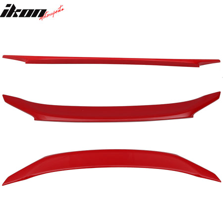 16-21 Honda Civic X Sedan 4Dr OE Trunk Spoiler Painted Rallye Red # R513