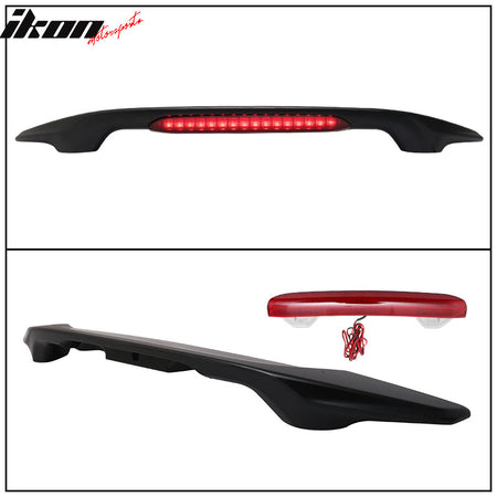 Fits 16-21 Civic X Sedan OE Factory Style Trunk Spoiler LED Brake Light - ABS