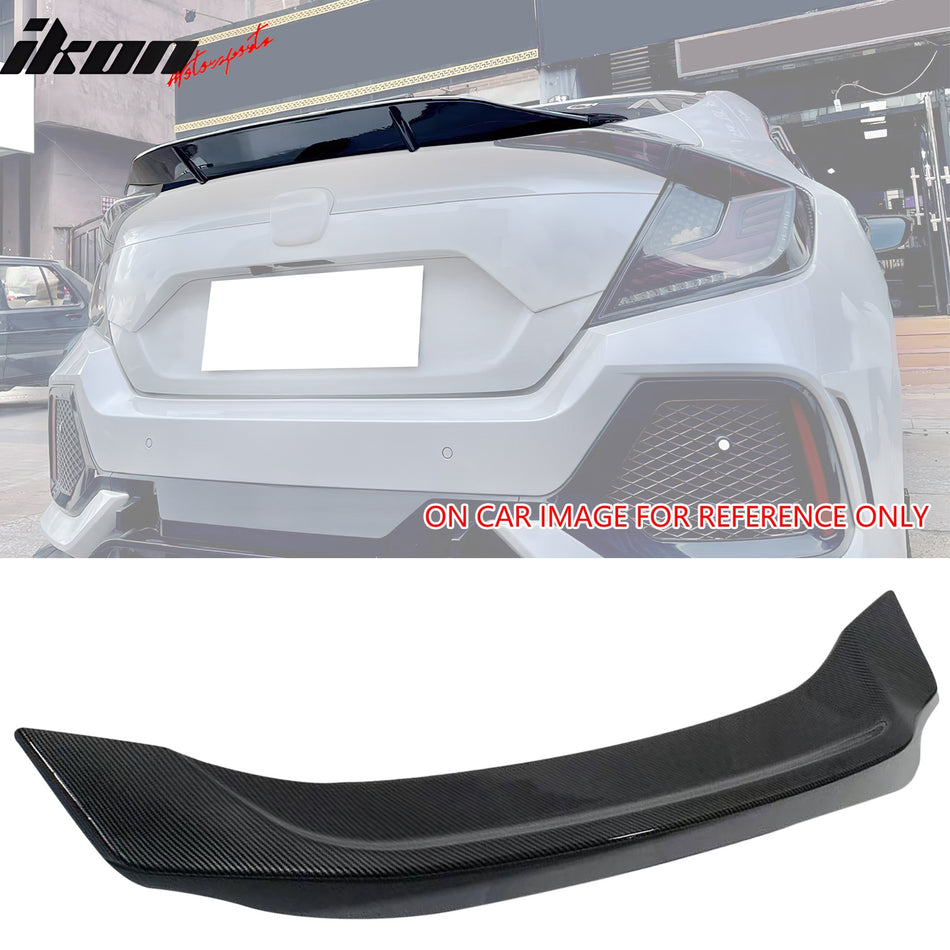 2016-2021 Honda Civic R Style Carbon Fiber Print Rear Trunk Spoiler AB