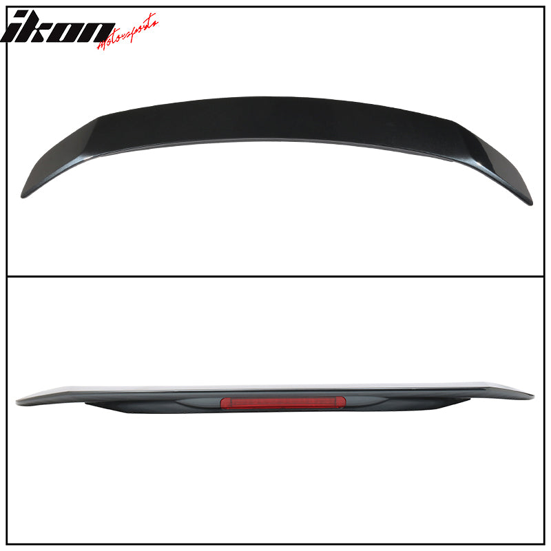 Fits 16-21 Civic X 10th JDM RS SI Style ABS Trunk Spoiler 3RD LED Brake Light