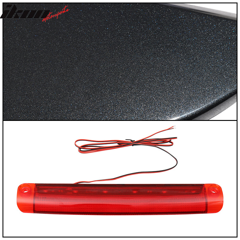 Fits 16-21 Civic X 10th JDM RS SI Style ABS Trunk Spoiler 3RD LED Brake Light