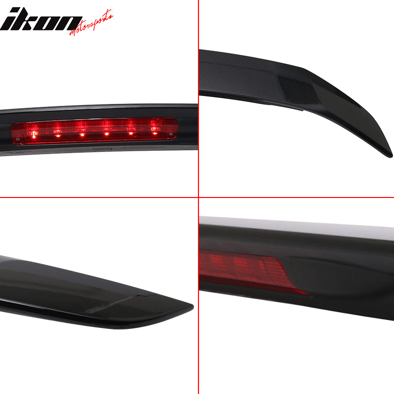 16-21 Civic Sedan RS SI Style Trunk Spoiler 3RD LED #NH731P Crystal Black Pearl