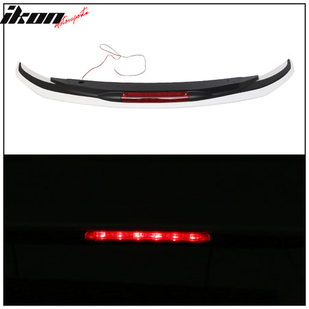 Fits 16-21 Civic X 10th JDM RS SI Style ABS Trunk Spoiler 3RD LED Brake Light