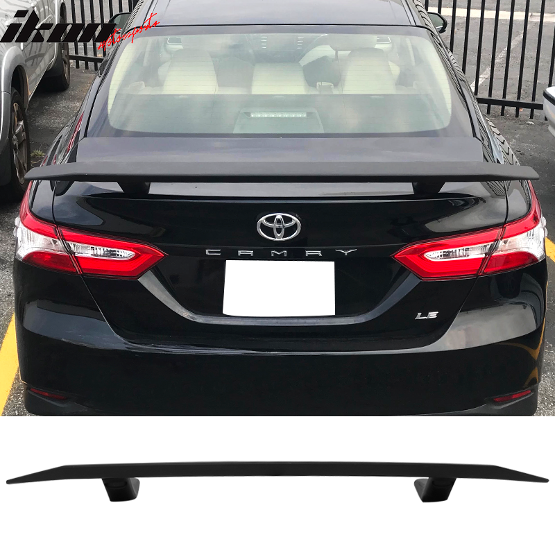 Universal Fitment Ikon Style Matte Black Rear Trunk Spoiler Wing ABS