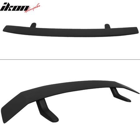 Universal IKON Style ABS Plastic Add On Matte Black Rear Trunk Wing Spoiler Tail