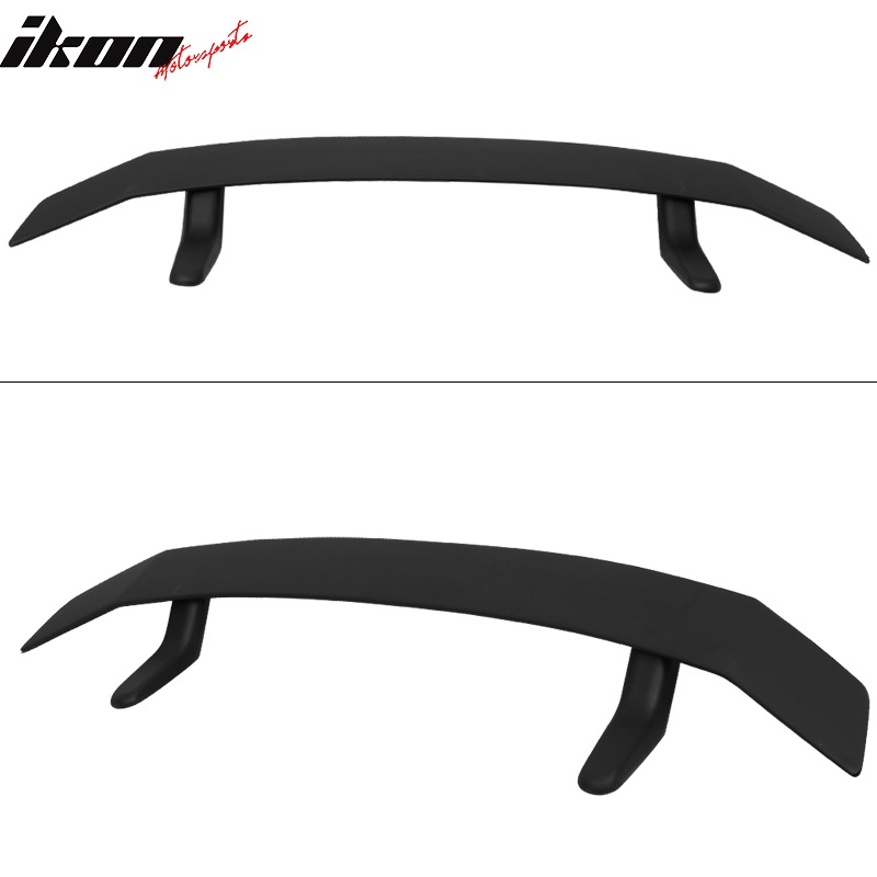 Universal IKON Style ABS Plastic Add On Matte Black Rear Trunk Wing Spoiler Tail