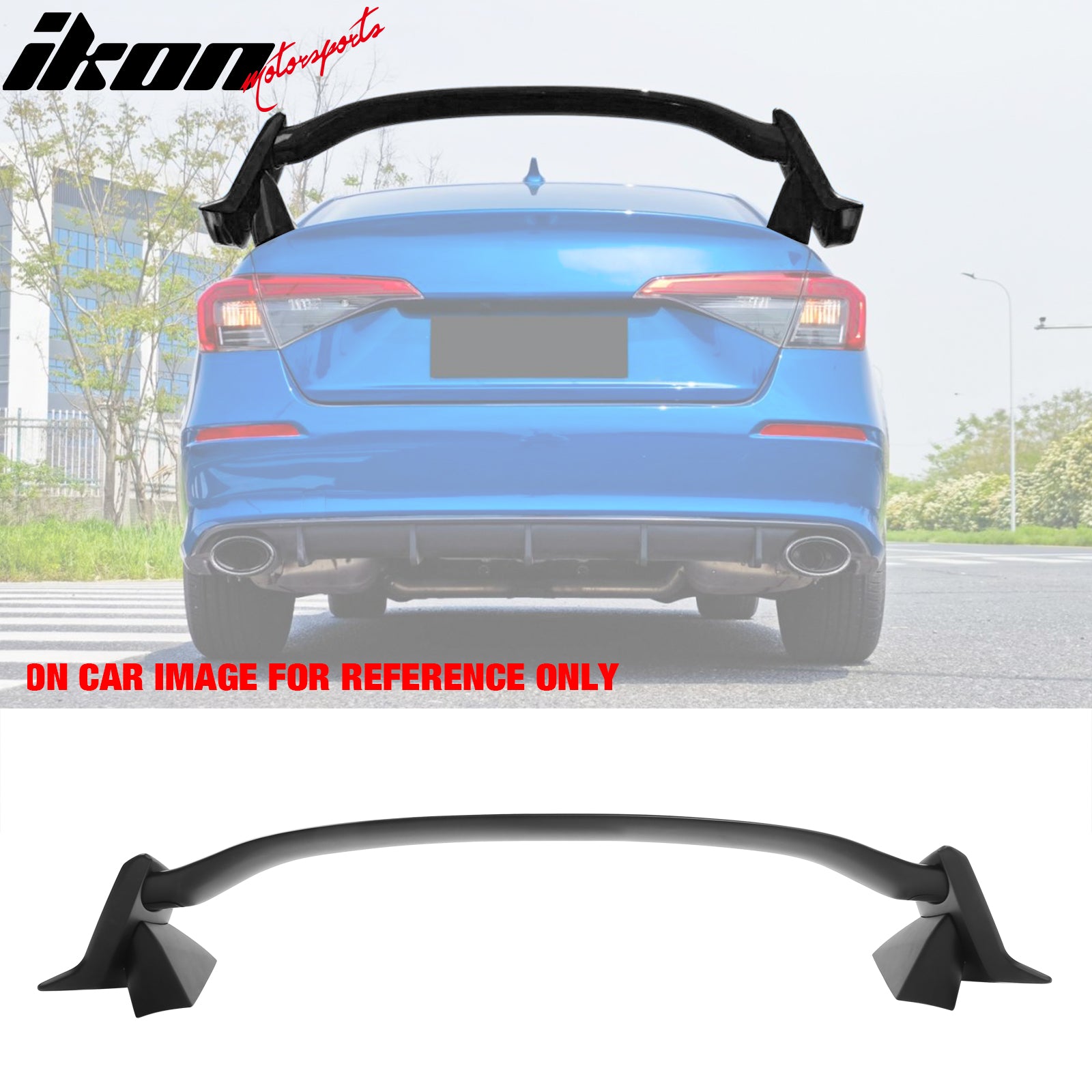 Fits 22-25 Honda Civic 4DR Sedan Type R Style ABS Trunk Spoiler Wing