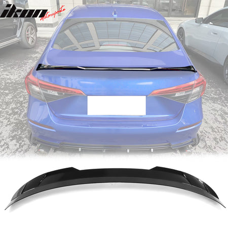 For 22-24 Civic FE-C Front Rear Lip Trunk Spoiler Type R Side Skirts Gloss Black