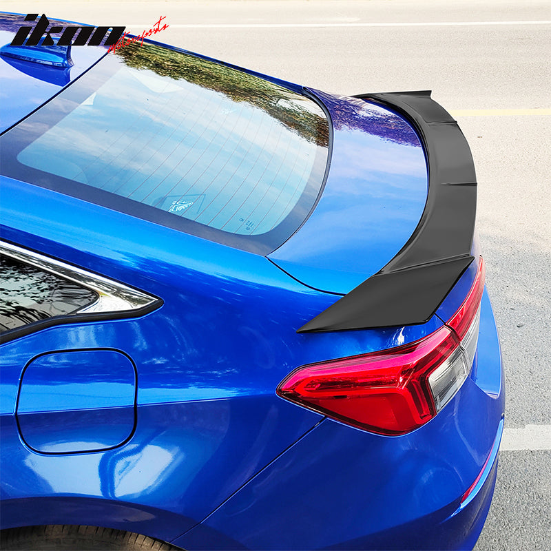 IKON MOTORSPORTS, Trunk Spoiler Compatible With 2022 Honda Civic 11th Gen Sedan 4-Door, IKON Style Painted ABS Plastic Rear Tail Trunk Wing Spoiler Lip